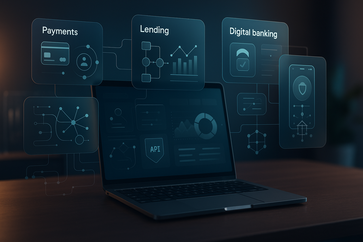 Fintech software development services for payments, lending, wealth management, and digital banking