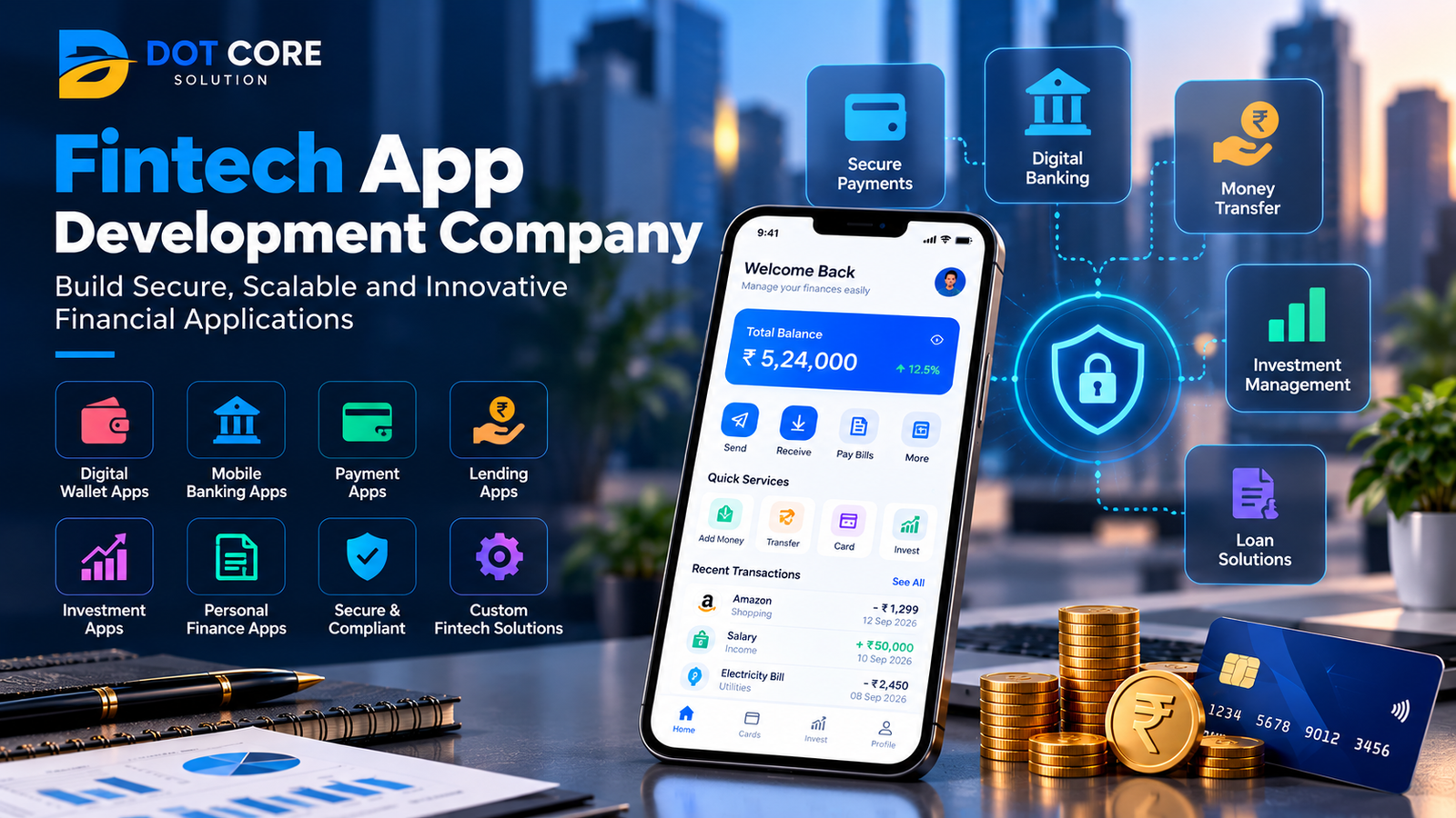 Fintech app development company creating secure and scalable mobile financial applications