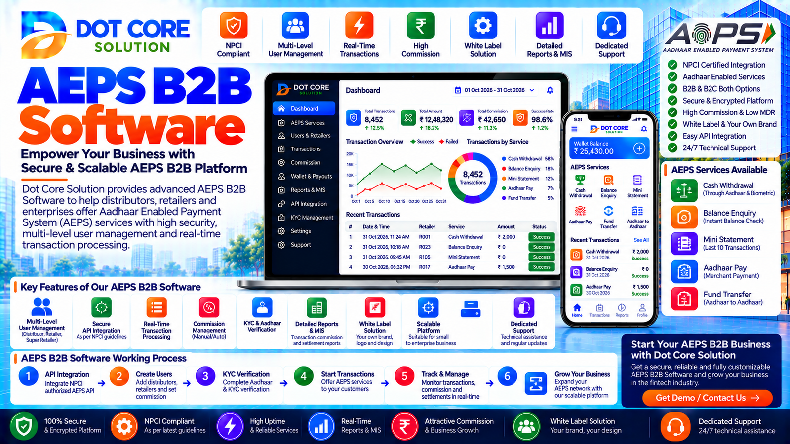 AEPS B2B Software for Secure Digital Banking Services