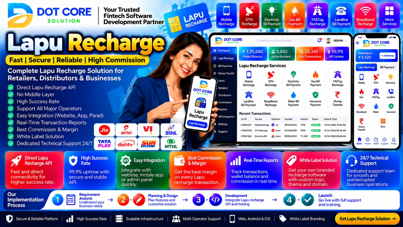 LAPU Recharge software guide for retailer management and mobile recharge transactions