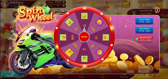 Game interface